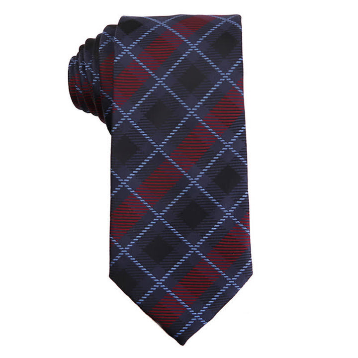 Cravatta da uomo con accessori per abito da sera Paisley della serie rosso scuro - Stile n. 7 - image 8