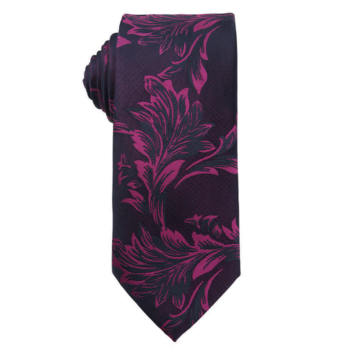 Cravatta da uomo con accessori per abito da sera della serie Bright Purple - Stile n. 6 - image 7