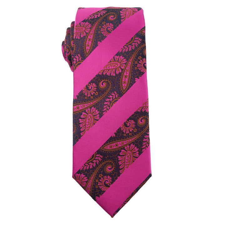 Cravatta da uomo con accessori per abito da sera della serie Bright Purple - Stile n. 4 - image 5