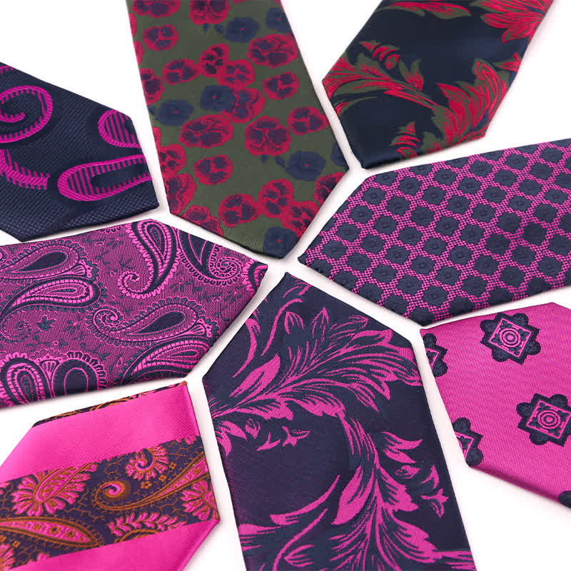 Cravatta da uomo con accessori per abito da sera della serie Bright Purple