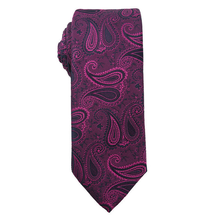 Cravatta da uomo con accessori per abito da sera della serie Bright Purple - Stile n. 8 - image 9
