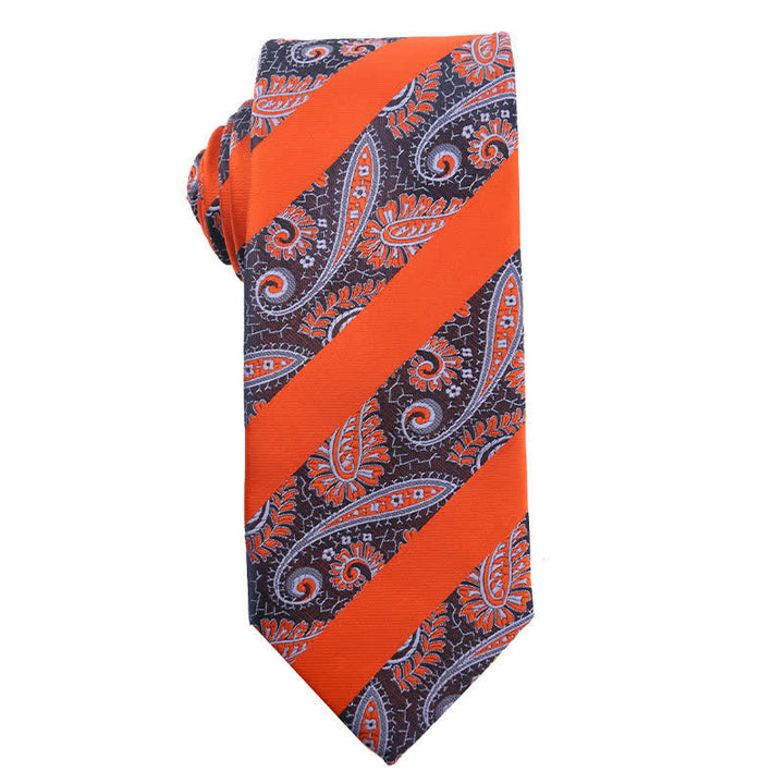 Cravatta accessori per abito da sera serie arancione estiva da uomo