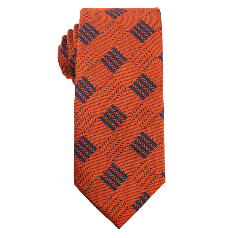 Cravatta accessori per abito da sera serie arancione estiva da uomo - Stile n. 5 - image 6