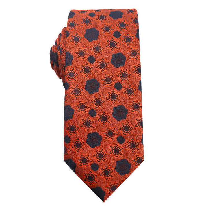 Cravatta accessori per abito da sera serie arancione estiva da uomo - Stile n. 7 - image 8