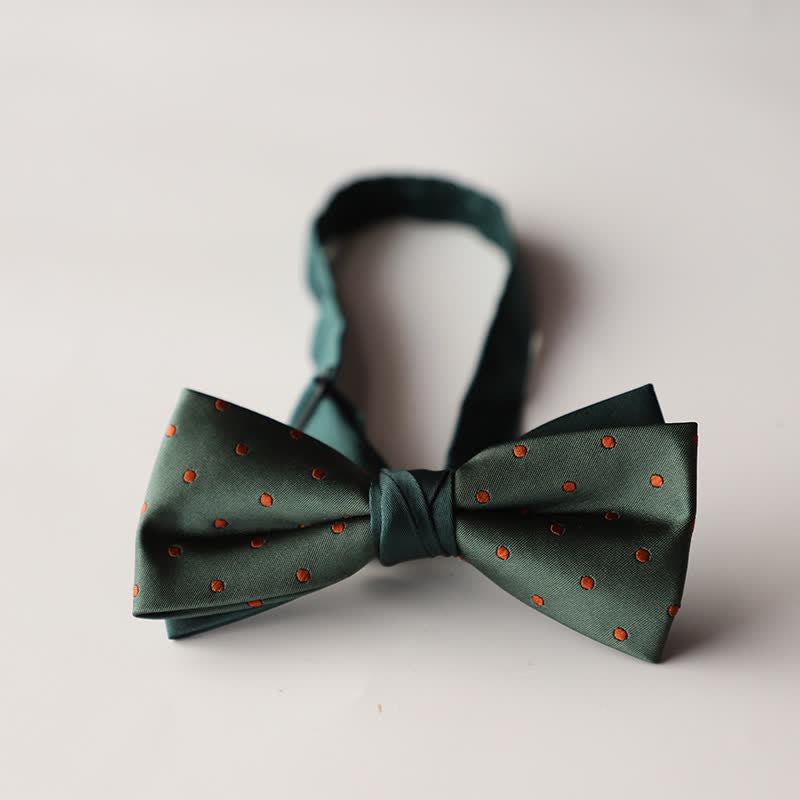 Papillon da uomo a doppio strato in tessuto jacquard a righe floreali