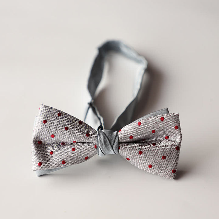Papillon da uomo a doppio strato in tessuto jacquard a righe floreali