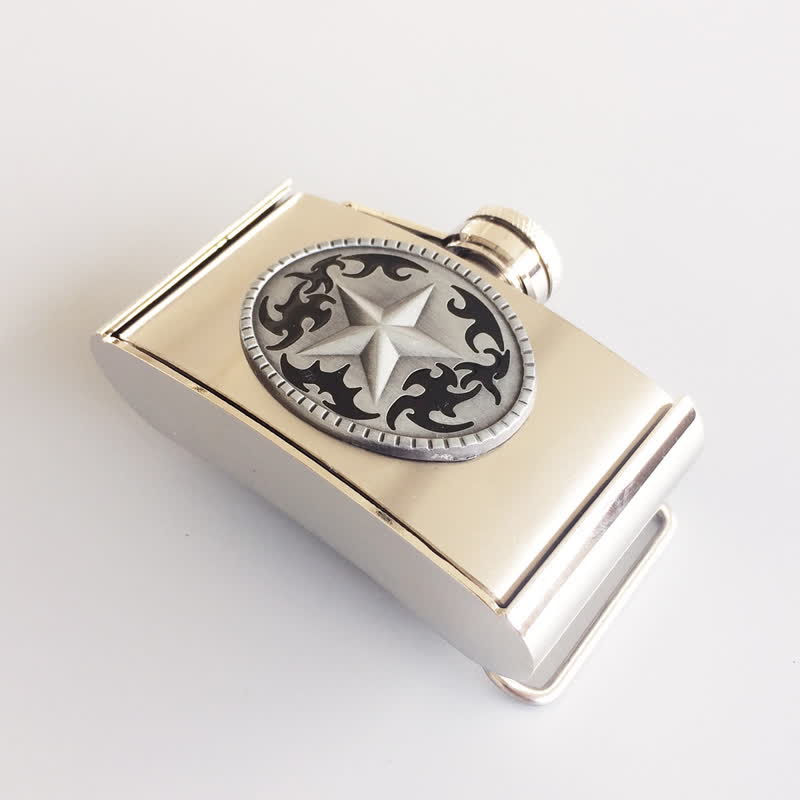 Cintura in pelle fai da te da 3oz Western Star da uomo con fiaschetta nascosta - image 2