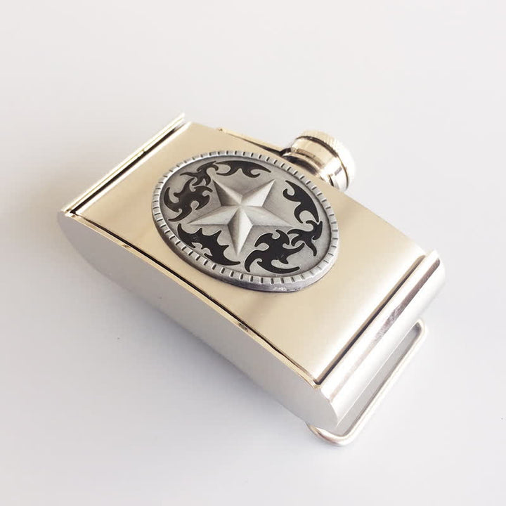 Cintura in pelle fai da te da 3oz Western Star da uomo con fiaschetta nascosta - image 2