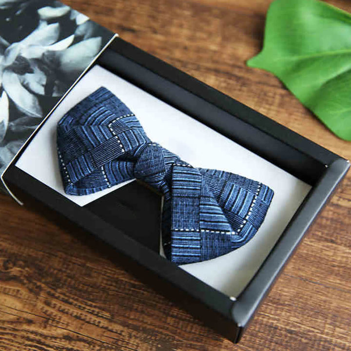 Papillon da sposo con motivo scozzese in stile britannico da uomo