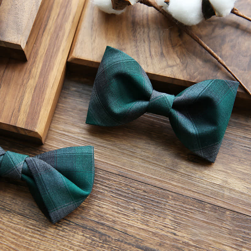 Papillon da sposo con motivo scozzese in stile britannico da uomo