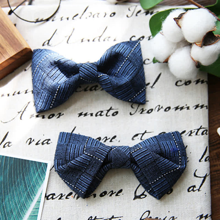 Papillon da sposo con motivo scozzese in stile britannico da uomo