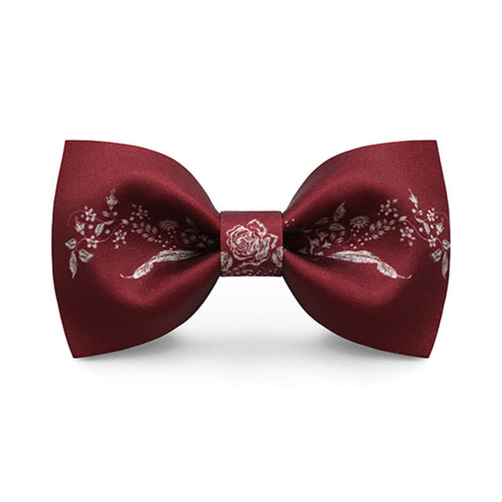 Papillon da uomo elegante con motivo floreale e vegetale