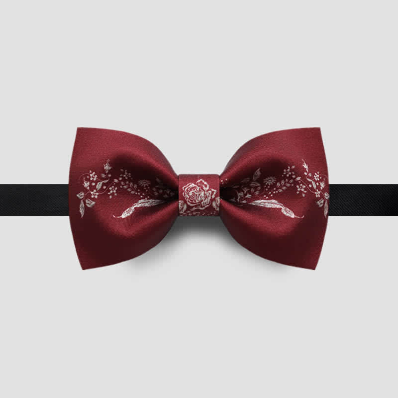 Papillon da uomo elegante con motivo floreale e vegetale