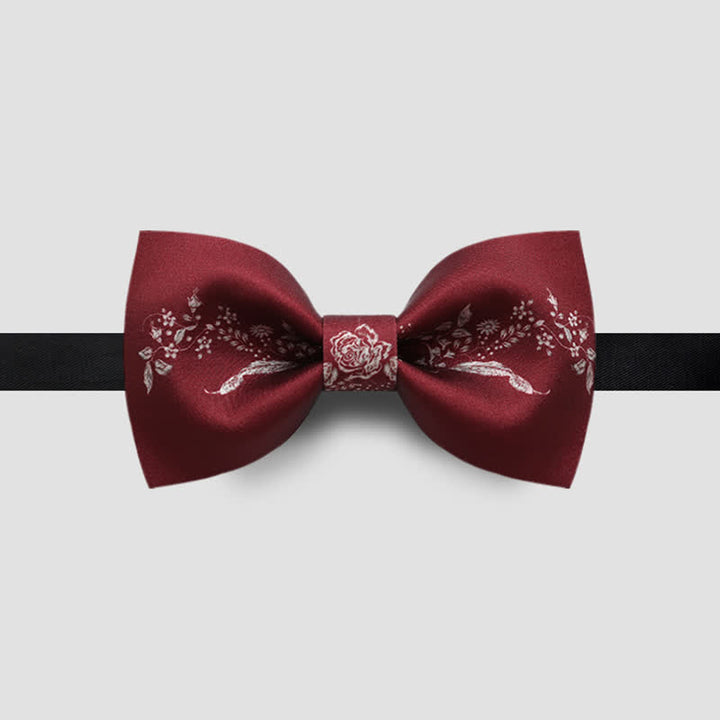 Papillon da uomo elegante con motivo floreale e vegetale