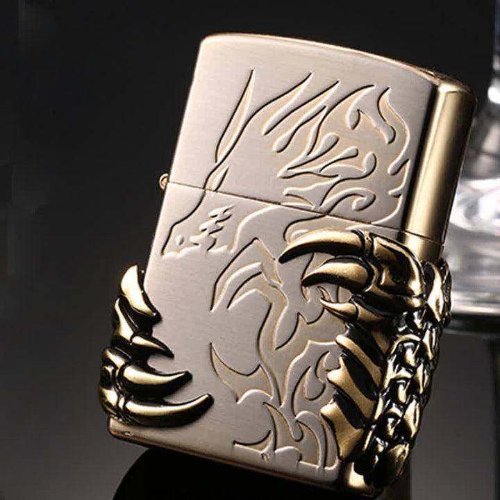 Accendino a cherosene ricaricabile Dragon Claw Relief - Oro - image 2