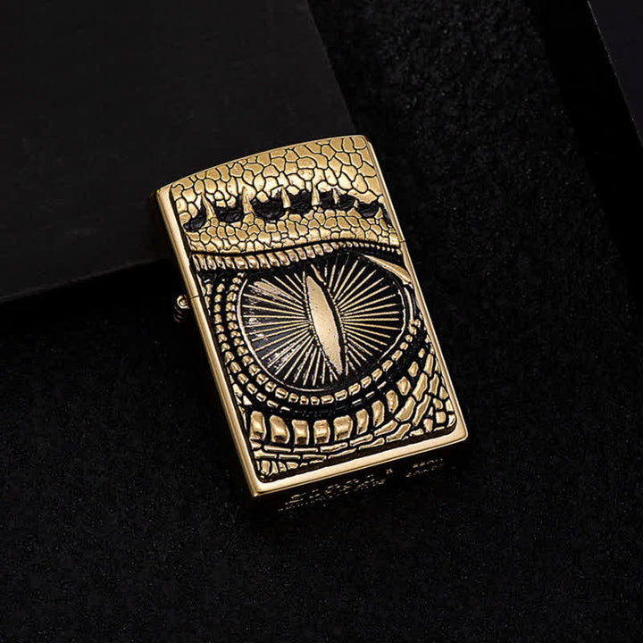Fantastico accendino a cherosene ricaricabile Dragon Eye - Oro - image 0