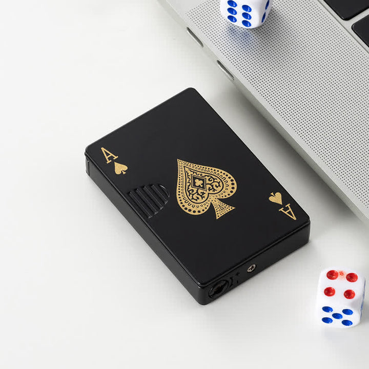Accendino a butano ricaricabile personalizzato con retro personalizzato e carte da poker