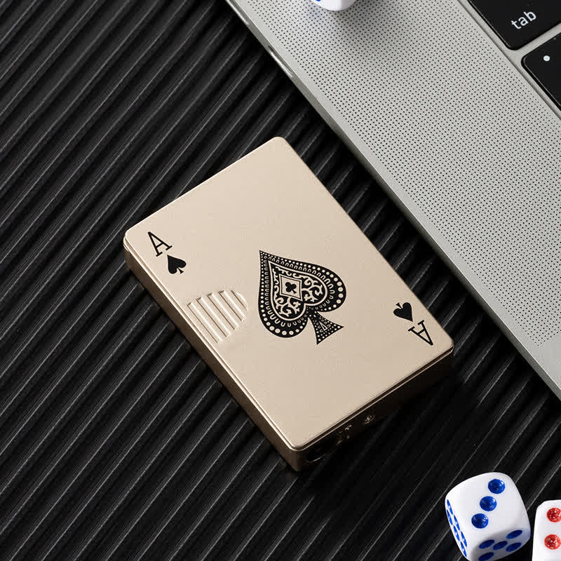 Accendino a butano ricaricabile personalizzato con retro personalizzato e carte da poker