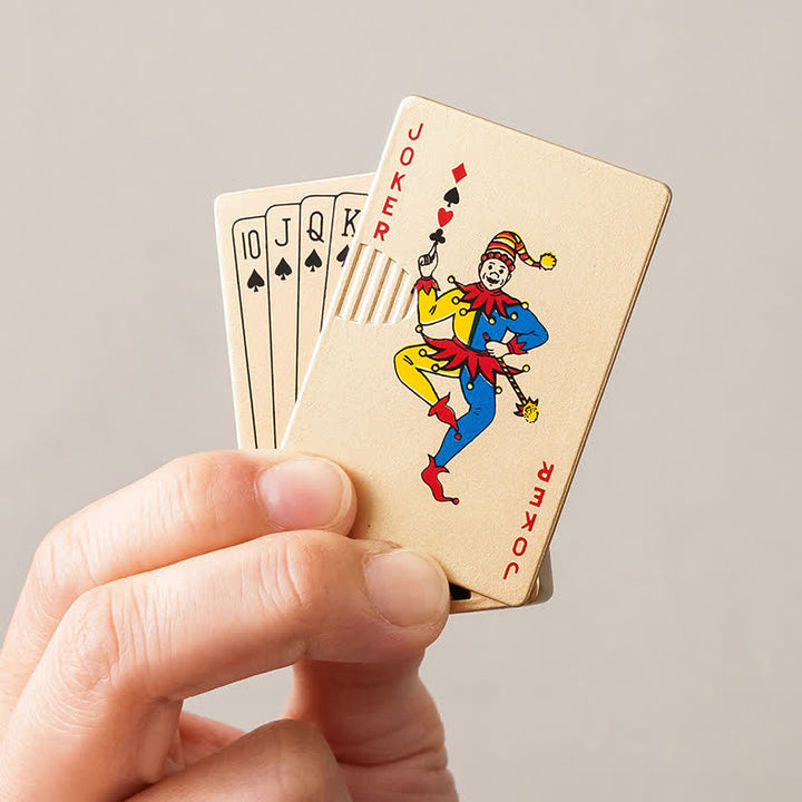 Accendino a butano ricaricabile personalizzato con retro personalizzato e carte da poker