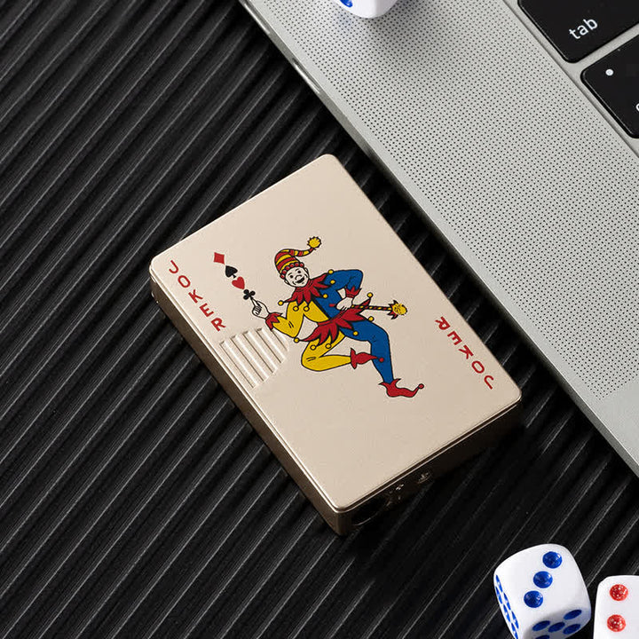 Accendino a butano ricaricabile personalizzato con retro personalizzato e carte da poker
