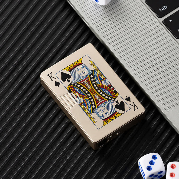 Accendino a butano ricaricabile personalizzato con retro personalizzato e carte da poker