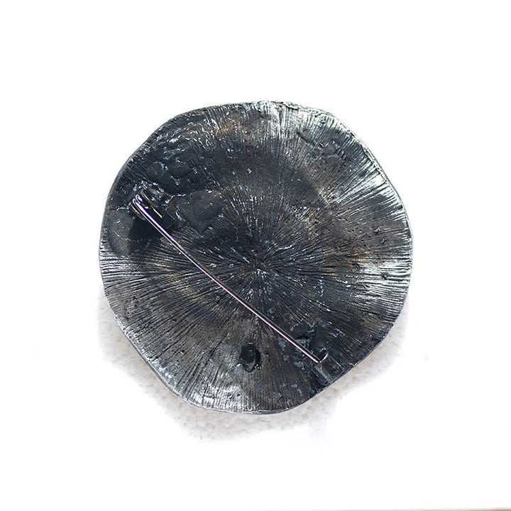 Spilla decorativa in perle di bambù rotonde retrò da donna