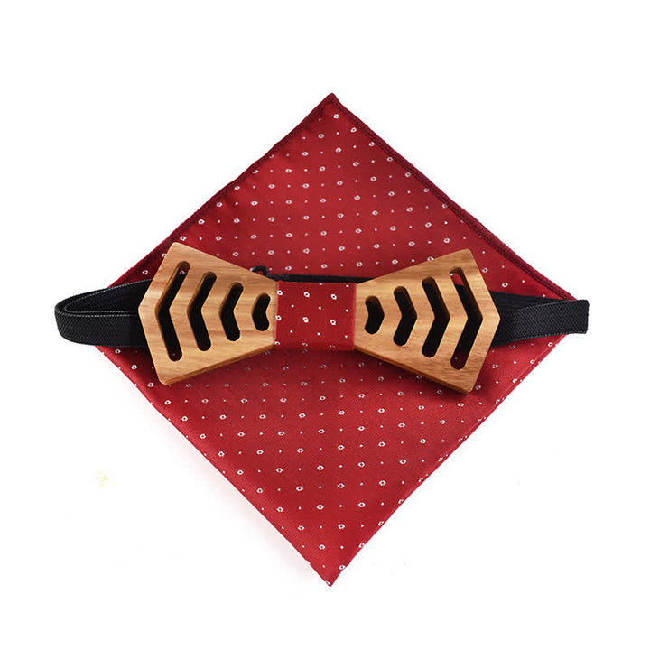 Set di 2 papillon in legno con forma regolare e ritaglio originale da uomo - image 3