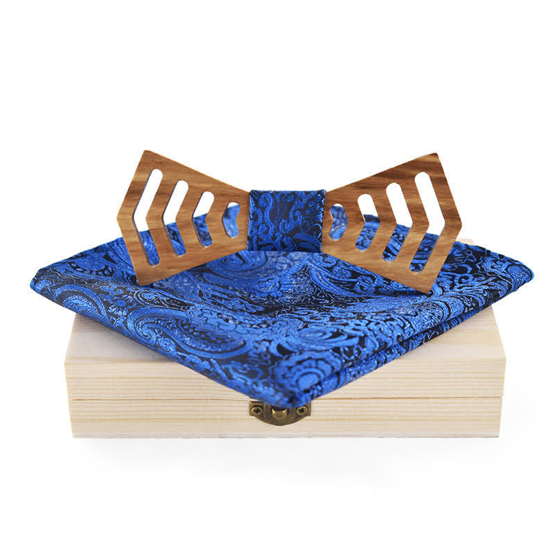 Set di 2 papillon in legno con forma regolare e ritaglio originale da uomo - Reale - image 10