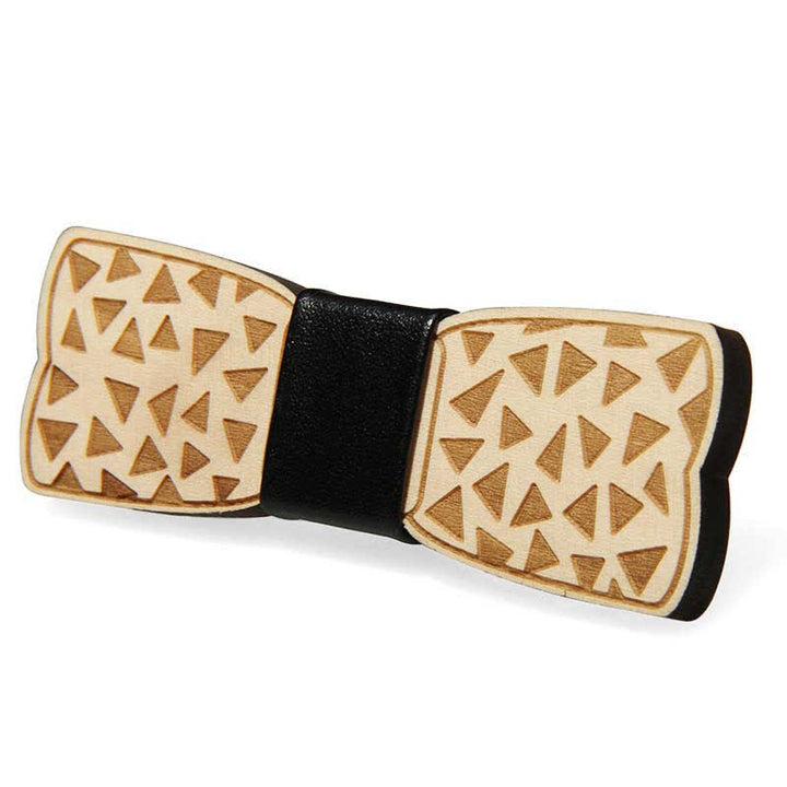 Accessori per feste di matrimonio da uomo, papillon in legno intagliato