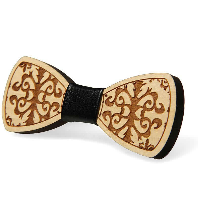 Accessori per feste di matrimonio da uomo, papillon in legno intagliato - Stile n. 1 - image 0