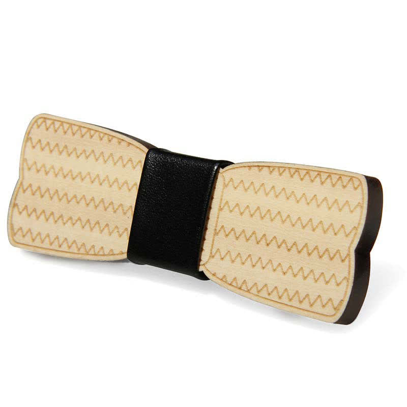 Accessori per feste di matrimonio da uomo, papillon in legno intagliato