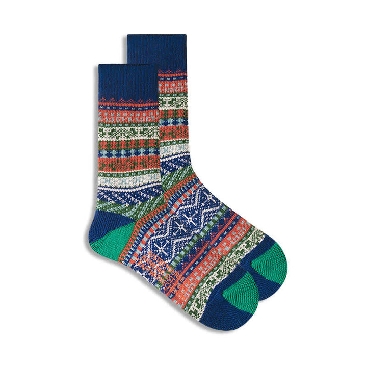 Calzini in cotone vintage con motivo geometrico