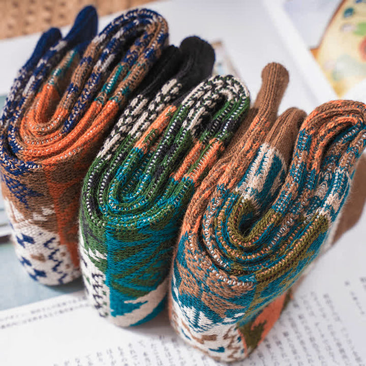Calzini in cotone con motivo multiplo nativo artistico