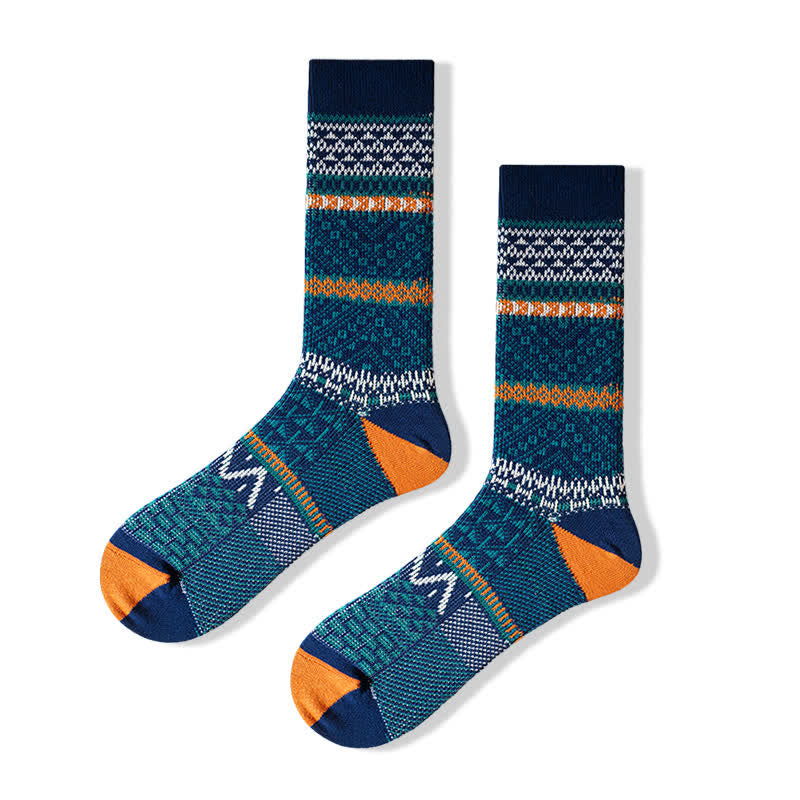 Calzini in cotone caldo ed estetici con doppi colori chic