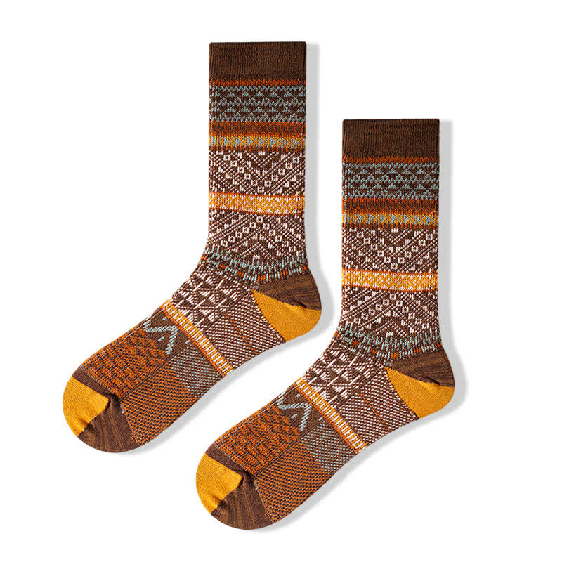 Calzini in cotone caldo ed estetici con doppi colori chic