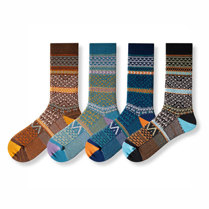 Calzini in cotone caldo ed estetici con doppi colori chic