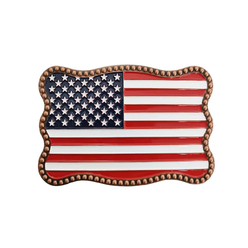 Cintura in pelle con fibbia per portafoglio con bandiera americana fai da te creativo da uomo