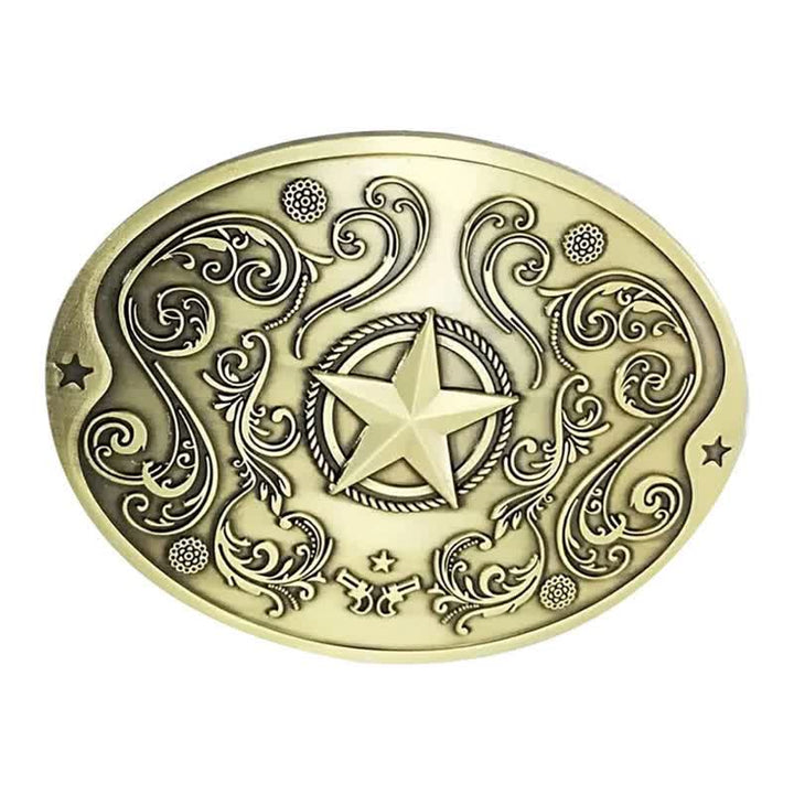 Cintura in pelle con fibbia porta birra creativa fai da te Western Star da uomo - Bronzo antico - Senza cintura - Senza cintura - image 13