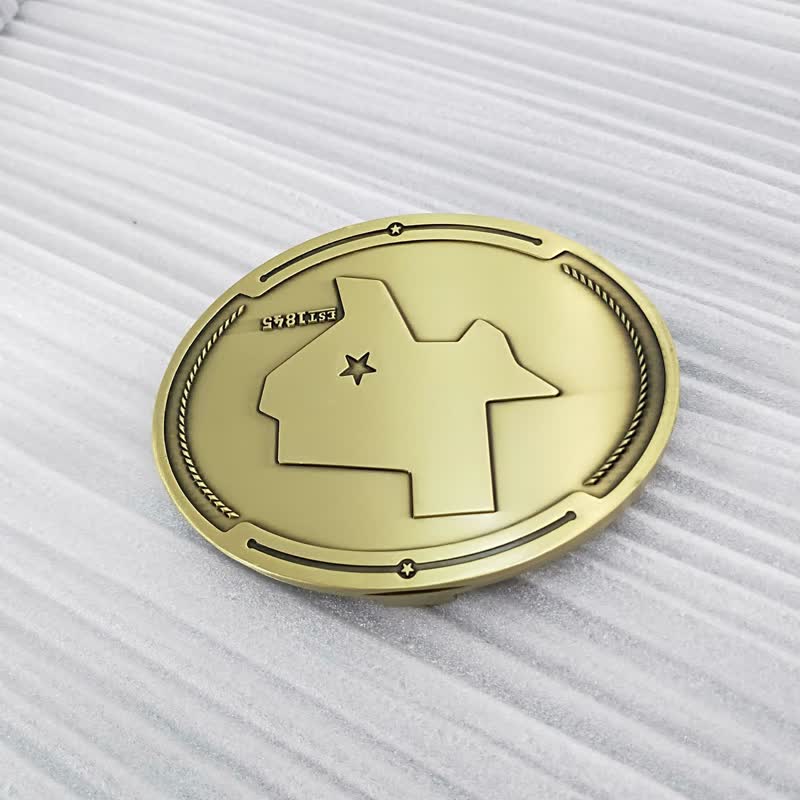 Cintura in pelle con fibbia porta birra creativa fai da te con mappa dello stato del Texas da uomo