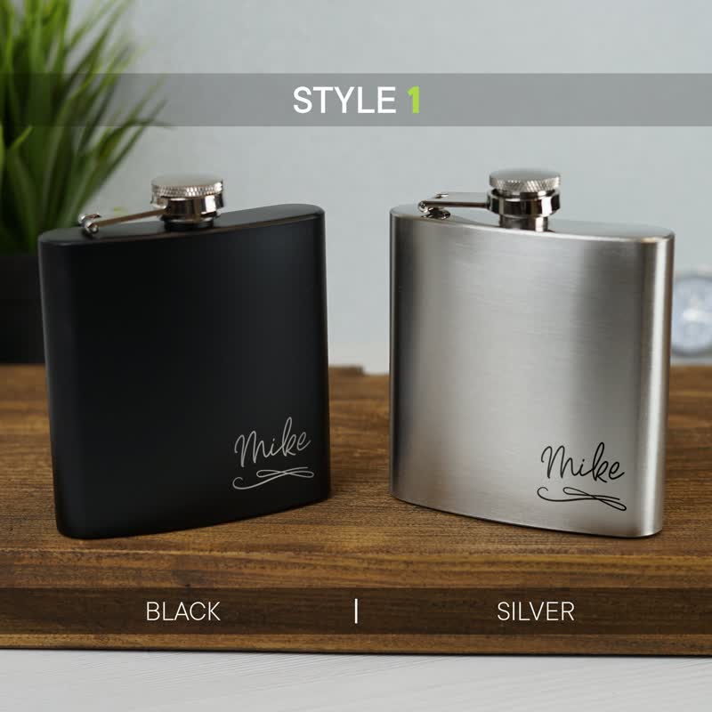 Borraccia portatile in acciaio inossidabile personalizzata con incisione da 3-8 once