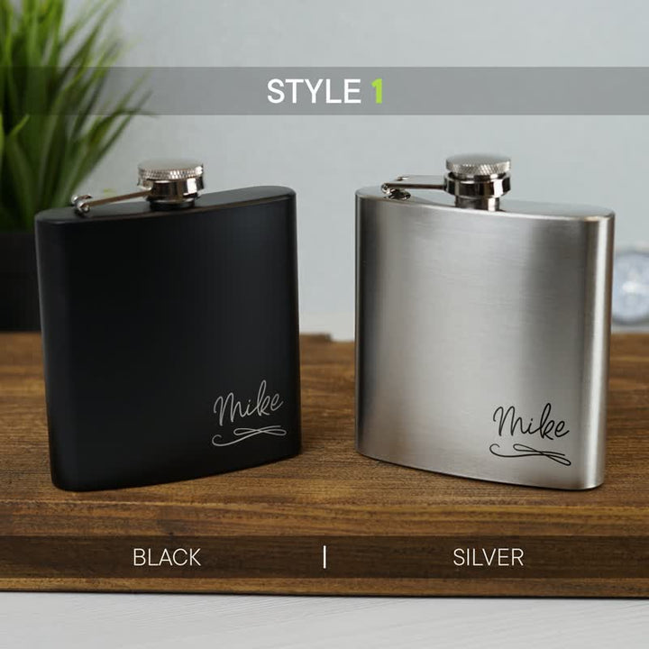 Borraccia portatile in acciaio inossidabile personalizzata con incisione da 3-8 once
