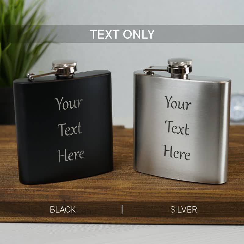 Borraccia portatile in acciaio inossidabile personalizzata con incisione da 3-8 once
