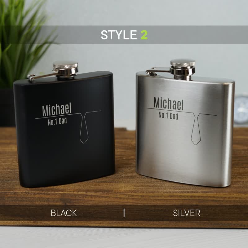 Borraccia portatile in acciaio inossidabile personalizzata con incisione da 3-8 once