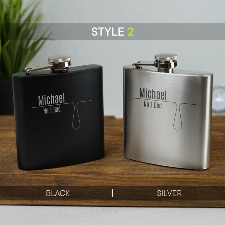 Borraccia portatile in acciaio inossidabile personalizzata con incisione da 3-8 once