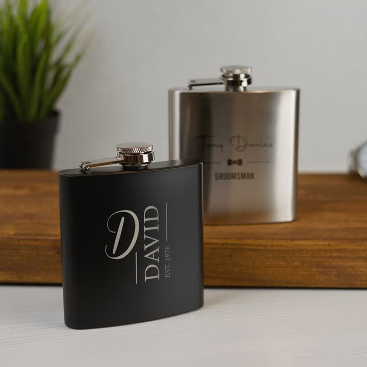 Borraccia portatile in acciaio inossidabile personalizzata con incisione da 3-8 once