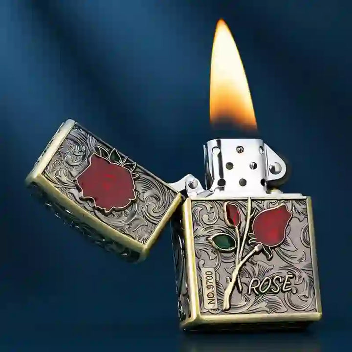 Set fai da te con fibbia per cintura con coltello nascosto, accendino e anello fantasma con capra - image 4