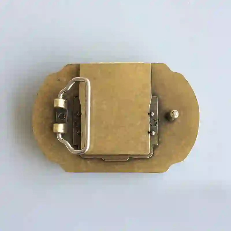 Set fai da te con fibbia per cintura, accendino e coltello nascosto con bandiera USA e aquila