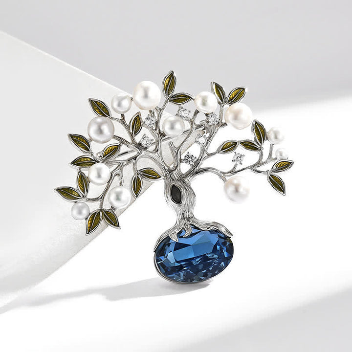 Spilla elegante da donna con fiore retrò, l'albero della vita