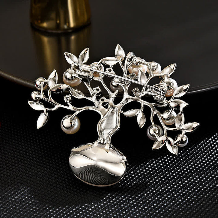 Spilla elegante da donna con fiore retrò, l'albero della vita