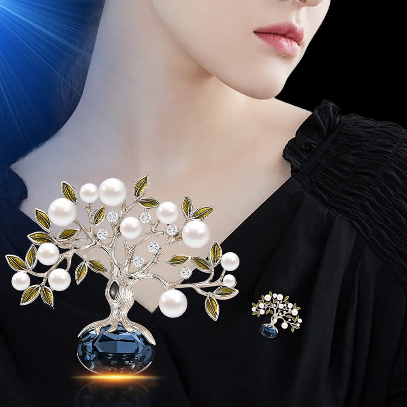 Spilla elegante da donna con fiore retrò, l'albero della vita
